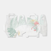 Modern Tropisch laat roze Baby shower Bedankdoosjes (Uitgevouwen)