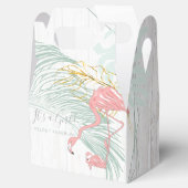 Modern Tropisch laat roze Baby shower Bedankdoosjes (Geopend)