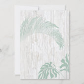 Modern Tropisch laat roze Baby shower Kaart (Achterkant)