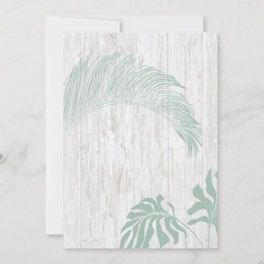 Modern Tropisch laat roze Baby shower Kaart (Achterkant)