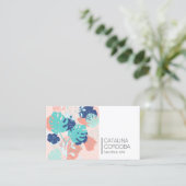 Modern Tropisch Monstera Blad Patroon Arts Salon Visitekaartje (Staand voorkant)