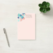 Modern Tropisch Monstera Blad Patroon Peach/Mint Post-it® Notes (Kantoor)