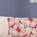 Modern Tropisch Monstera Patroon Accent Kussen<br><div class="desc">Verhoog uw slaapkamer met onze moderne tropische Monstera patroon accent kussen in de marine en koraal. Deze stijlvolle en hoogwaardige accentkussen kussensloop heeft een serene combinatie van rustige kleuren en de levendige charme van monstera bladeren. Het is de perfecte aanvulling op uw slaapkamer met een kustthema, woonkamer, strandhuis of iedereen...</div>