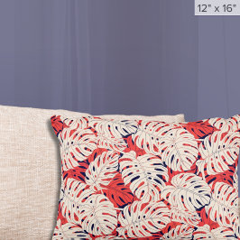 Modern Tropisch Monstera Patroon Accent Kussen