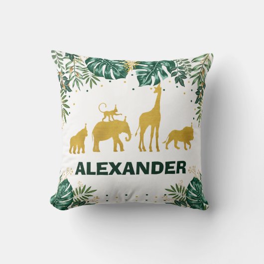 Modern tropisch Oerwoud Kussen (Voorkant)