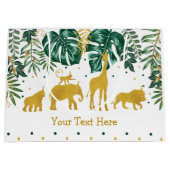 Modern Tropisch Oerwoud Safari Animals Party Groot Cadeauzakje (Voorkant)