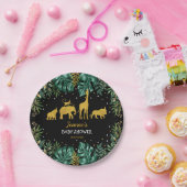 Modern Tropisch Oerwoud Safari Baby shower Papieren Bordje (Feest)