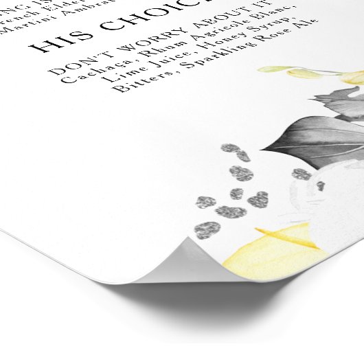 Modern Tropisch Onderschrift Drankjes Bord Poster (Hoek)