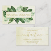 Modern tropisch op beige organische spa zeep visitekaartje (Voorkant / Achterkant)