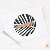 MODERN TROPISCH PALM BLAD schattig wit rosé goud Ronde Sticker (Envelop)