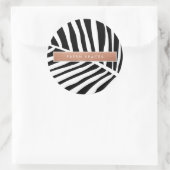 MODERN TROPISCH PALM BLAD schattig wit rosé goud Ronde Sticker (Tas)