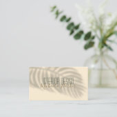 Modern Tropisch palm Leaf Shadow Visitekaartje (Staand voorkant)