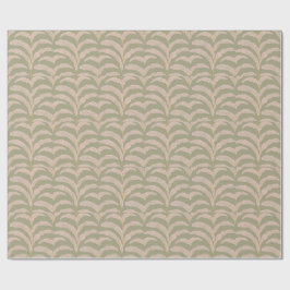 Modern tropisch palmbbladpatroon Sage Blush Cadeaupapier