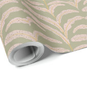 Modern tropisch palmbbladpatroon Sage Blush Cadeaupapier (Rol Hoek)