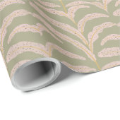 Modern tropisch palmbbladpatroon Sage Blush Cadeaupapier (Rol Hoek)