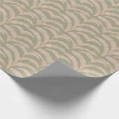 Modern tropisch palmbbladpatroon Sage Blush Cadeaupapier (Hoek)