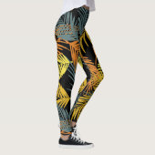 Modern tropisch palmpatroon leggings (Rechts)