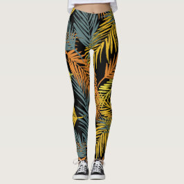 Modern tropisch palmpatroon leggings