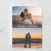 Modern Tropisch Romantisch Strand 3 Foto's van Paa Save The Date (Achterkant)