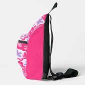 Modern Tropisch Roze Bloemen Gepersonaliseerde Naa Sling Bag (Rechts)