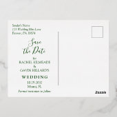 Modern tropisch sparen de Datum Folie Uitnodiging Briefkaart (Achterkant)