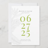 Modern tropisch sparen de Datum Kaart (Voorkant)