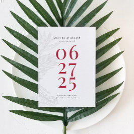 Modern tropisch sparen de Datum Save The Date