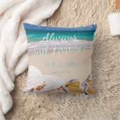 Modern tropisch strand altijd en voor altijd kussen (Deken)