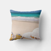 Modern tropisch strand altijd en voor altijd kussen (Achterkant)