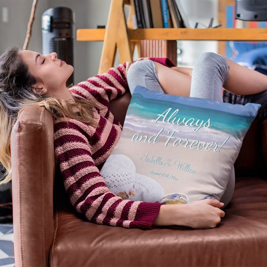 Modern tropisch strand altijd en voor altijd kussen