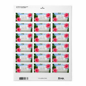 Modern tropisch strand, Hibiscus Etiket (Full Sheet)
