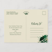 Modern Tropisch Thema en Aangepaste Foto's Afstude Aankondigingskaart (Achterkant)