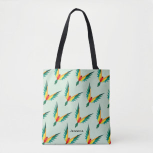 Modern Tropisch vogelpatroon, speciaal aangepast Tote Bag