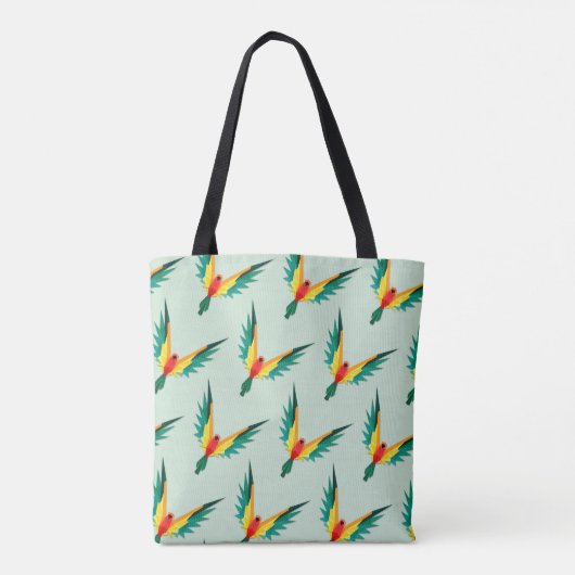 Modern Tropisch vogelpatroon, speciaal aangepast Tote Bag (Achterkant)