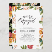 Modern tropisch | "We zijn betrokken" Engaged Part Kaart (Voorkant / Achterkant)