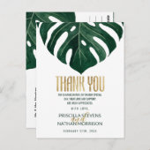 Modern Tropisch Zwitsers Kaasblad Goud Dank u Briefkaart (Voorkant / Achterkant)