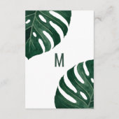 Modern Tropisch Zwitsers Kaasblad Goud Details Informatiekaartje (Achterkant)