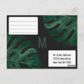 Modern Tropisch Zwitsers Kaasblad Goud RSVP Briefkaart (Achterkant)