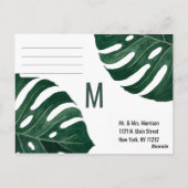 Modern Tropisch Zwitsers Kaasblad Goud RSVP Briefkaart (Achterkant)