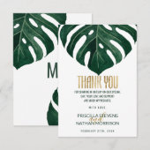 Modern Tropisch Zwitsers kaasdeeg met goudweddensc Bedankkaart (Voorkant / Achterkant)