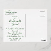Modern Tropische Bridesmaids Brunch Gold Folie Uitnodiging Briefkaart (Achterkant)