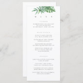 Modern Tropische Greenery Menu (Voorkant / Achterkant)