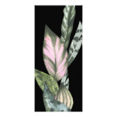 Modern Tropische Leaves Logo | Prijsstelling Reclamekaart (Achterkant)