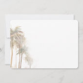Modern Tropische Palm Trees Wedding Save The Date (Achterkant)