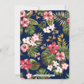 Modern Tropische Summer Adult Birthday Party Kaart (Achterkant)
