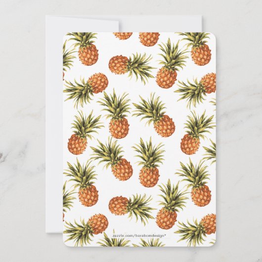 Modern Tropische Summer Adult Birthday Party Kaart