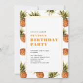 Modern Tropische Summer Adult Birthday Party Kaart (Voorkant)