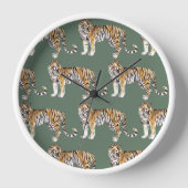 Modern tropische Waterverf tigers Wild Pattern (Voorkant)