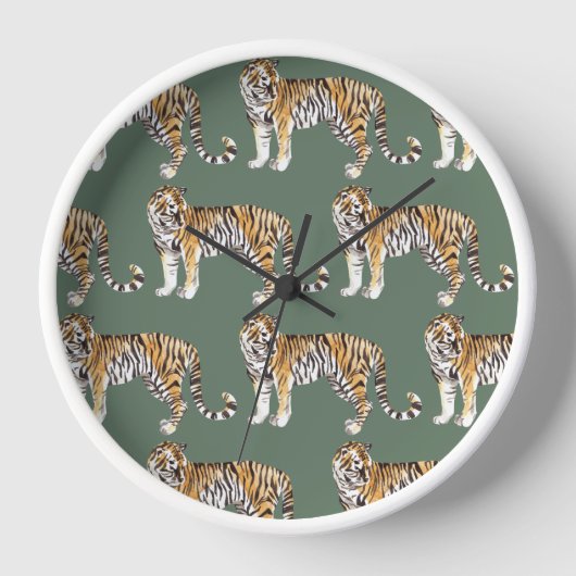 Modern tropische Waterverf tigers Wild Pattern (Voorkant)