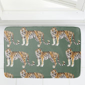 Modern tropische Waterverf tigers Wild Pattern Badmat